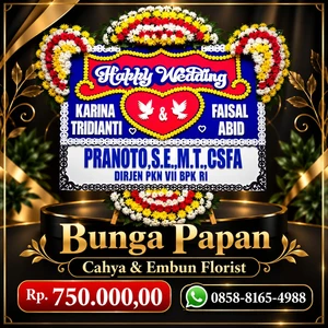 Toko Karangan Bunga Bogor Timur - Bunga Papan Happy Wedding
